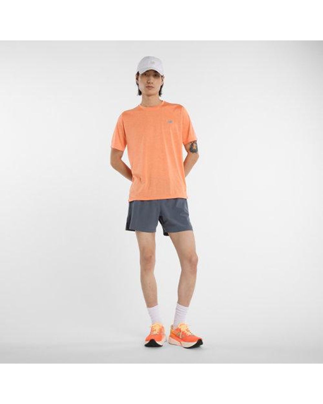 New Balance Orange Rc Essential T-Shirt for men
