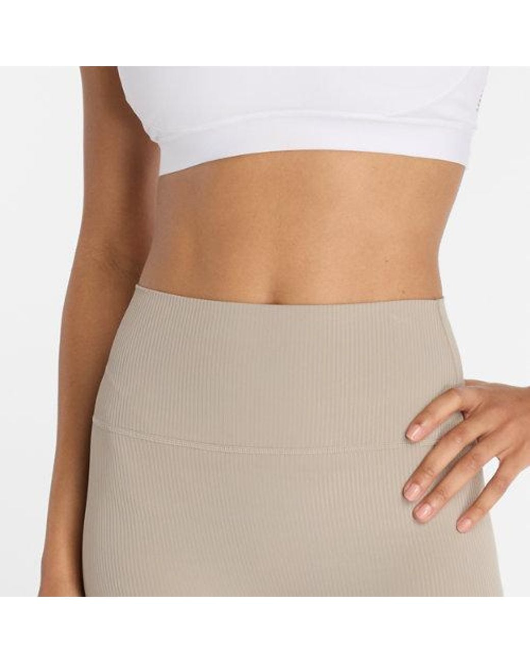 New Balance Natural Ribbed High Rise Short 6"