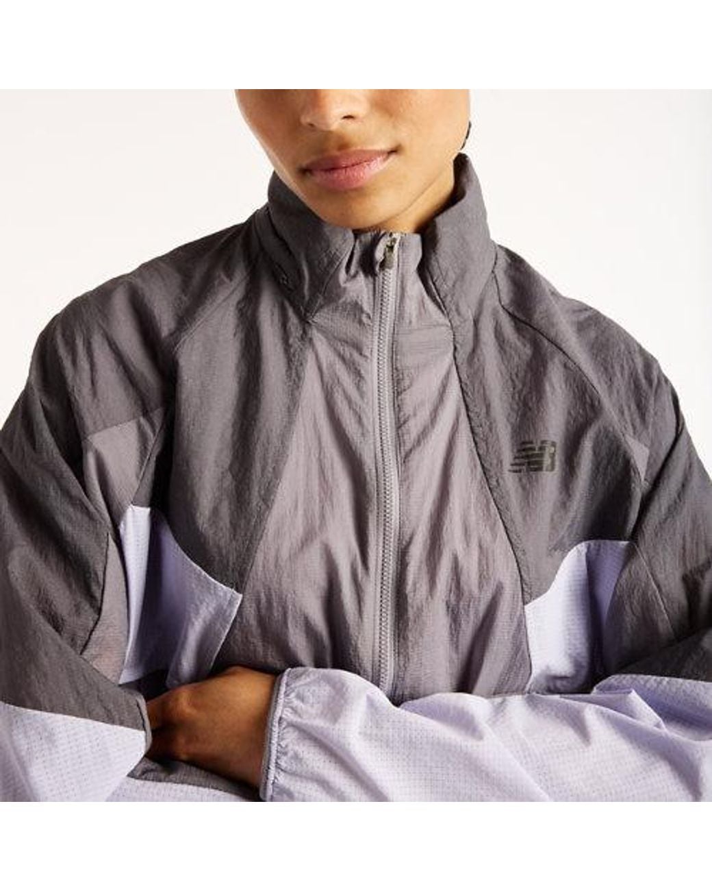 New Balance Gray Reflective Rc Jacket