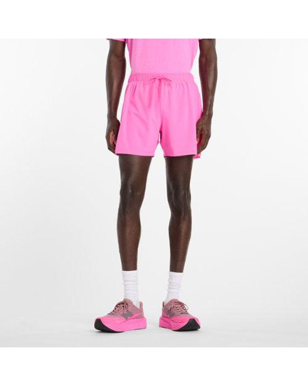 New Balance Pink Rc Short 5" for men