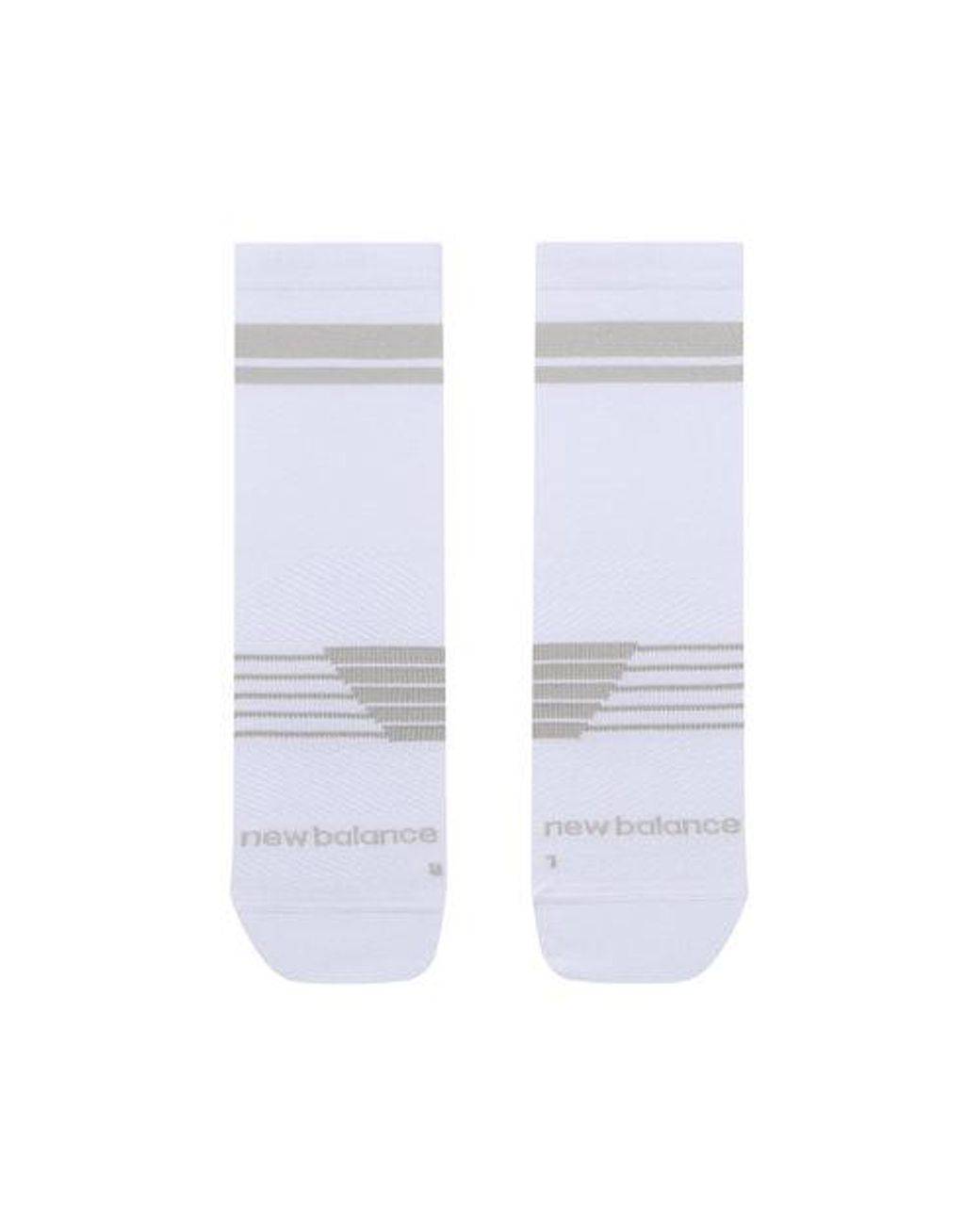New Balance White Pro Run Qtr Socks 1 Pair