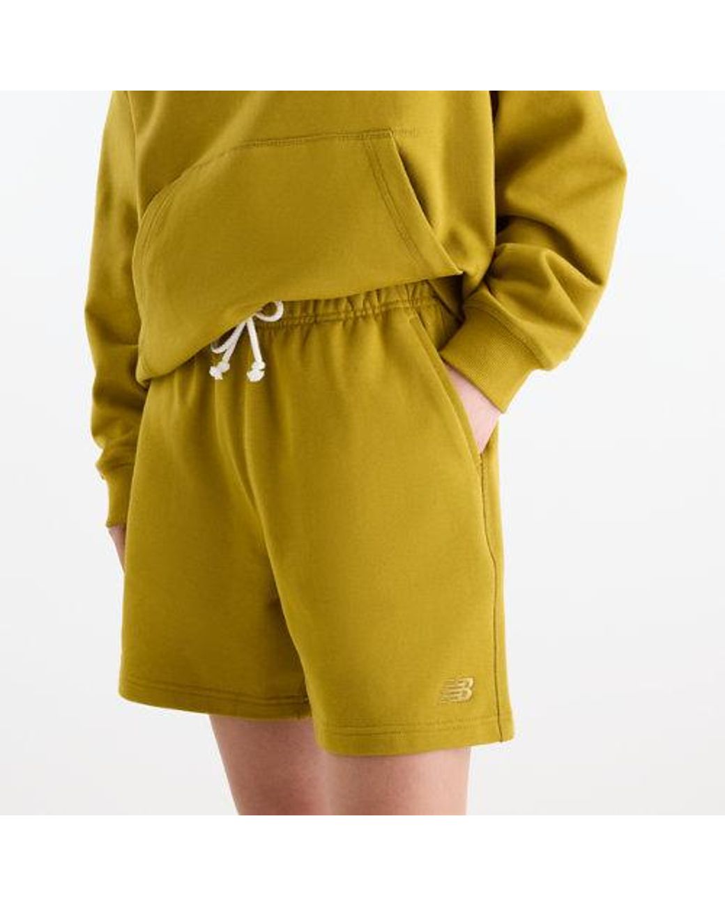 New Balance Yellow Athletics French Terry Short