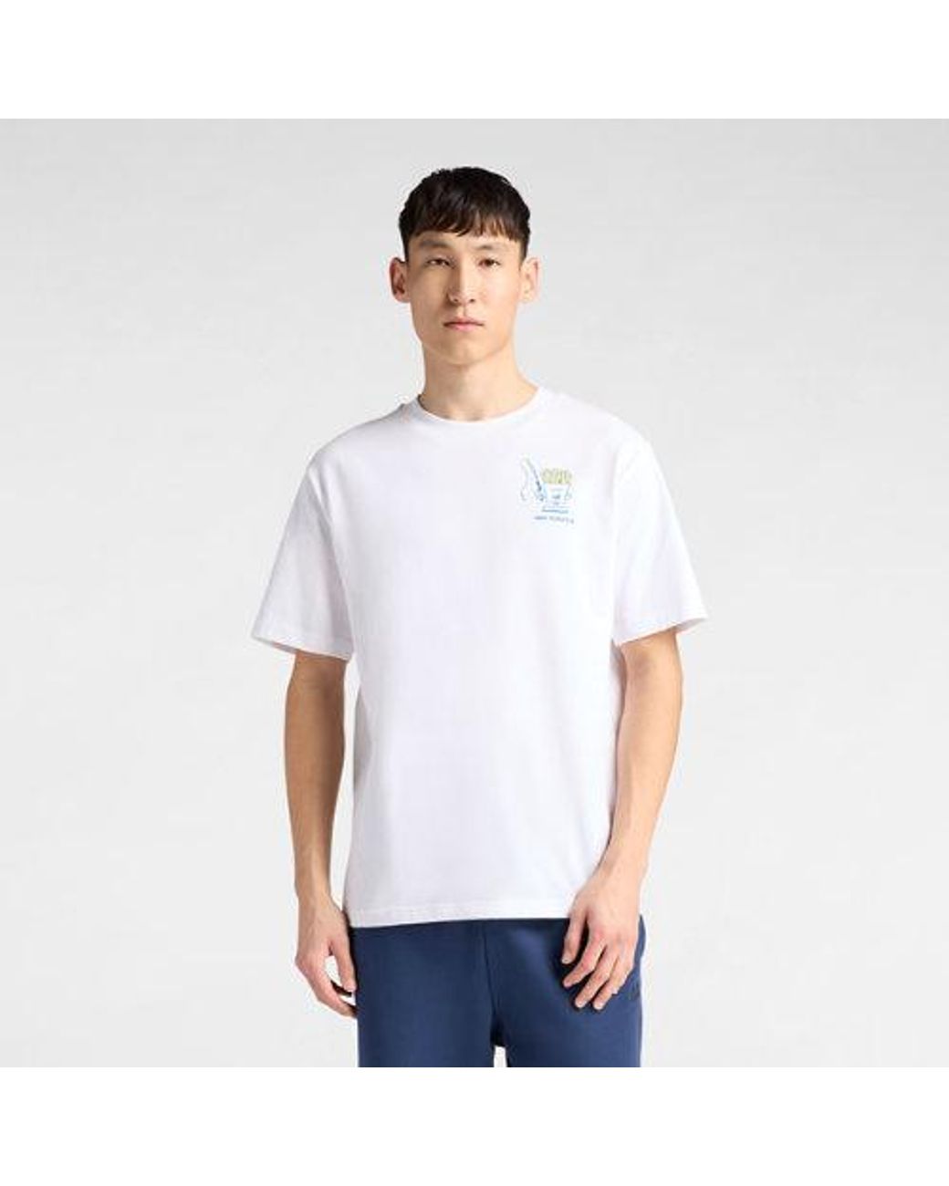 New Balance White Fish And Chips T-Shirt for men