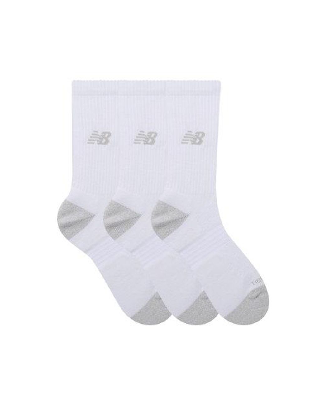 New Balance White Active Crew Sock 3 Pack