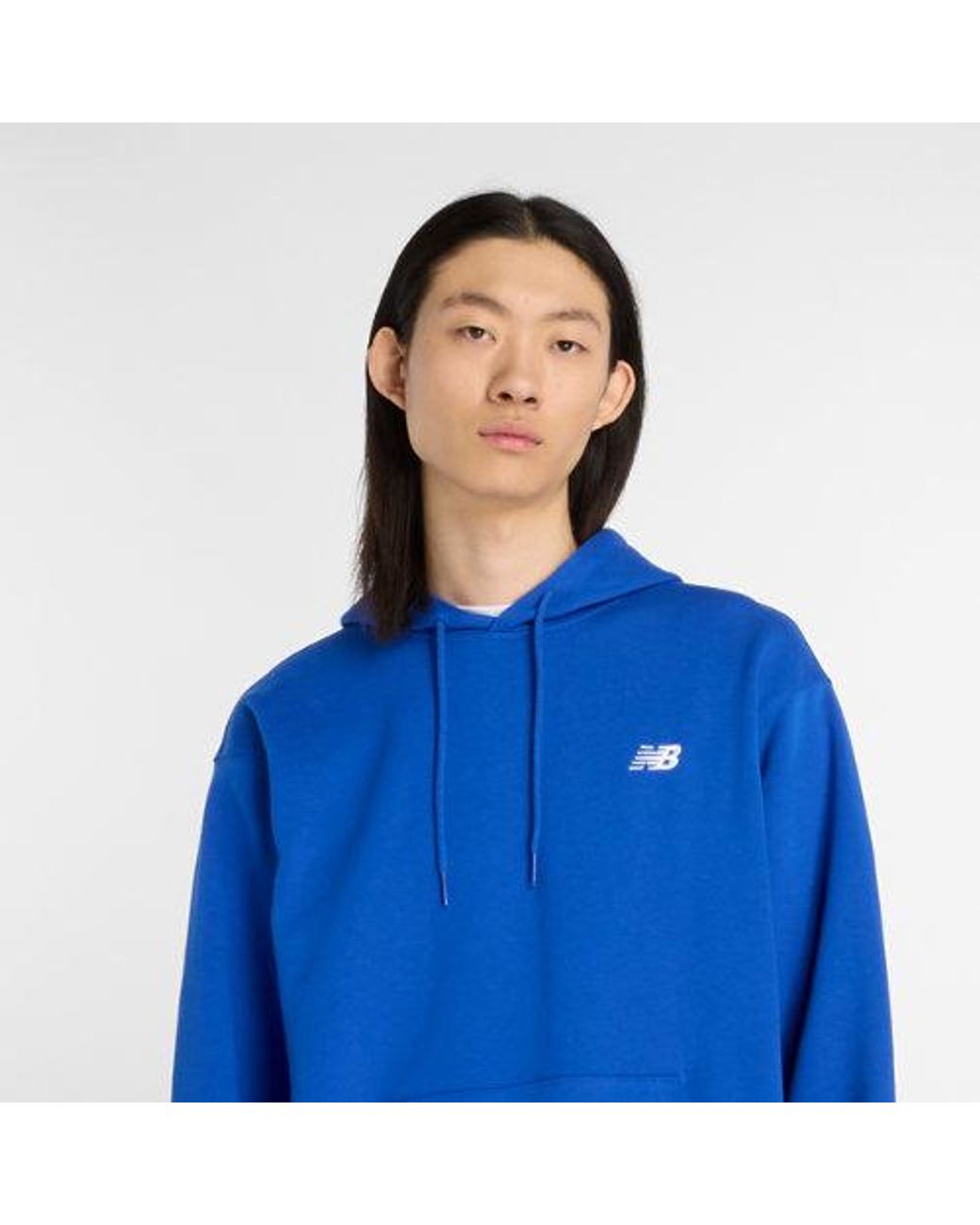 New Balance Terry Hoodies in het Blue voor heren