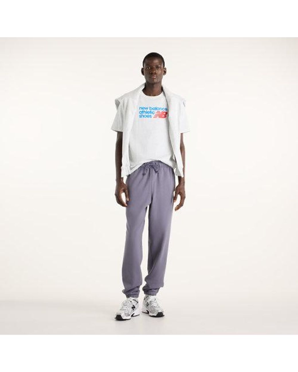 New Balance Purple Athletics French Terry Jogger for men