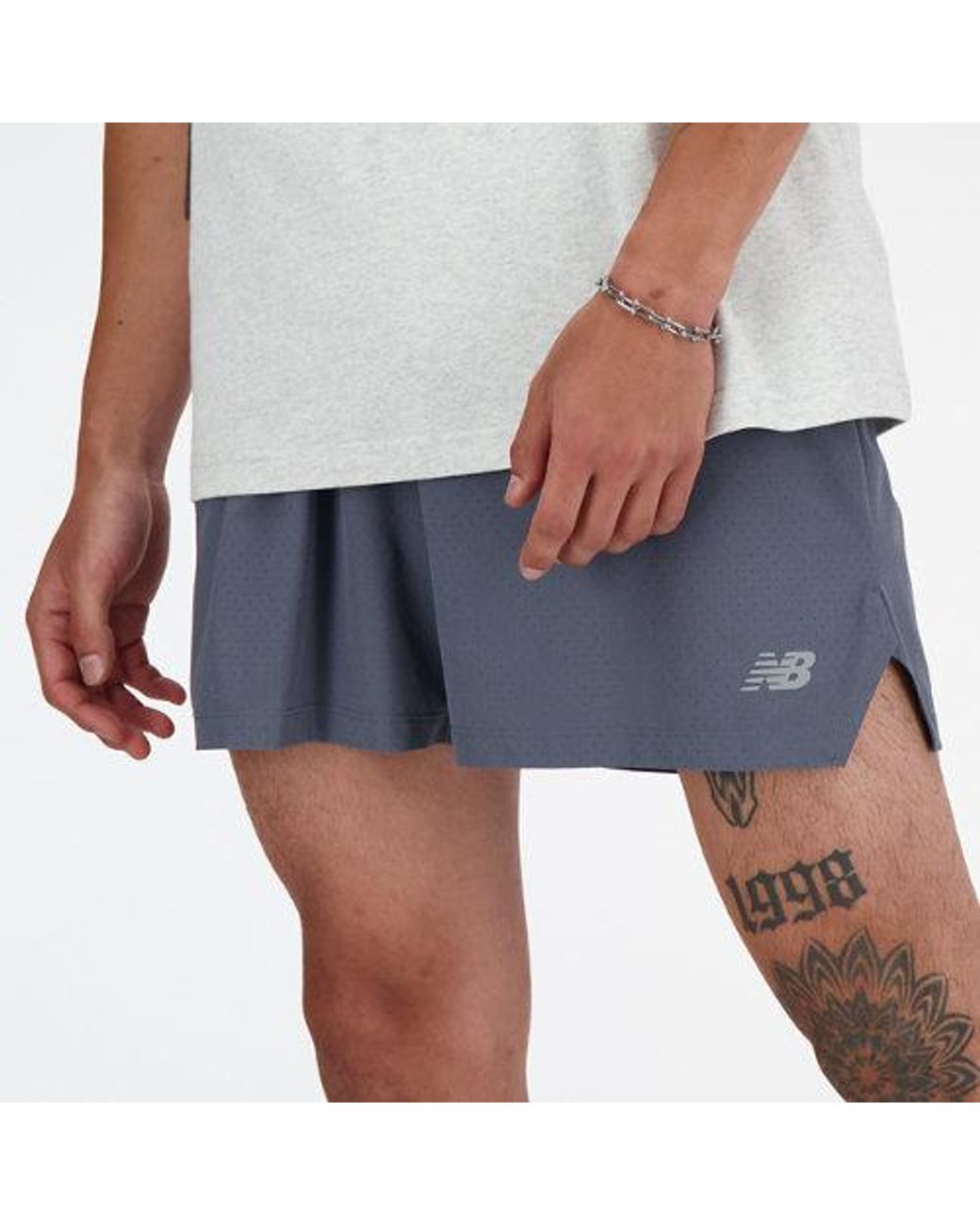 New Balance Blue Rc Short 5" for men
