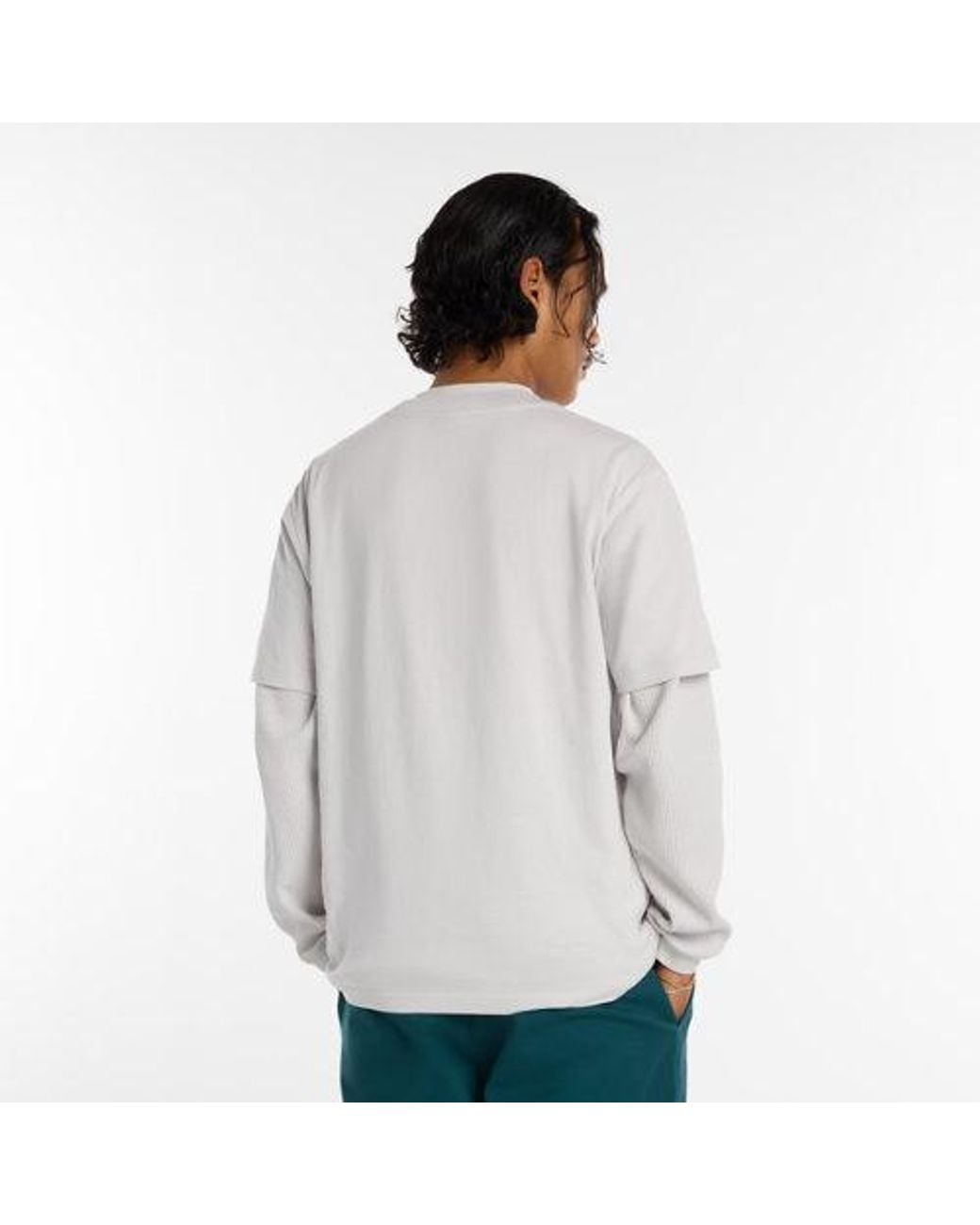 New Balance Gray Numeric Cotton T-Shirt for men