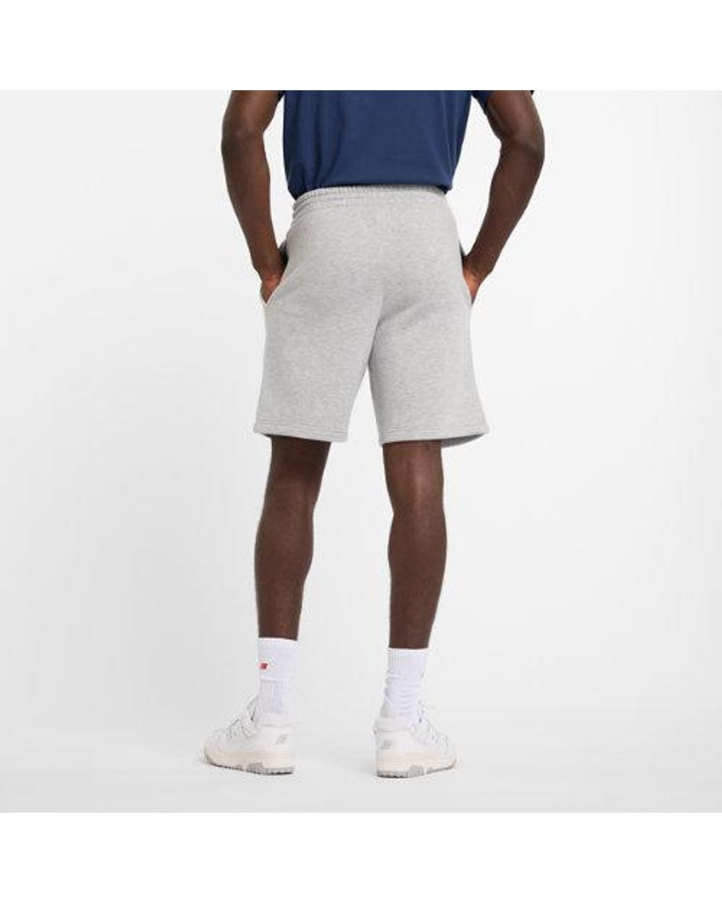 New Balance Gray Sport Fleece Short 9" for men