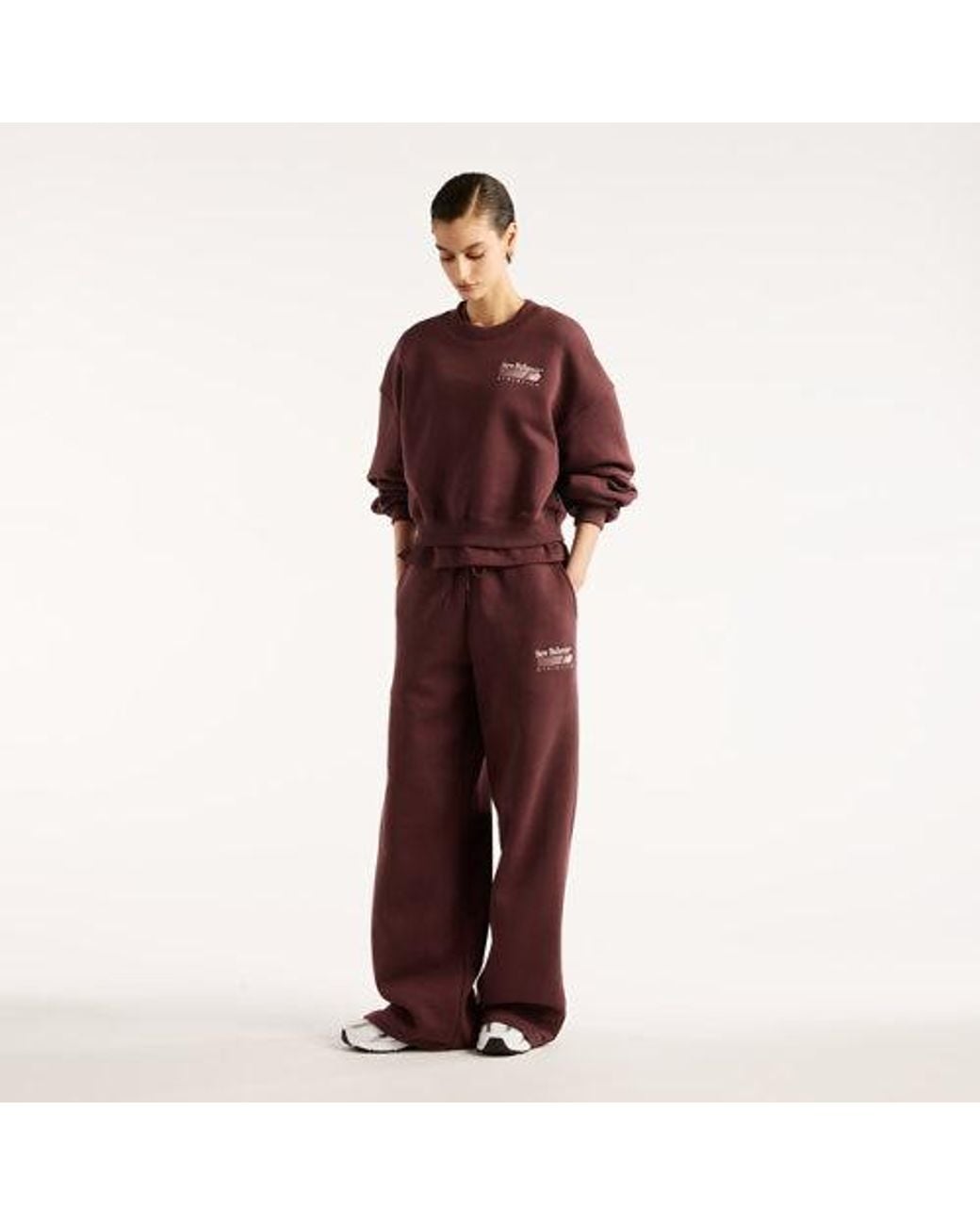 New Balance Red Trackside Fleece Crew