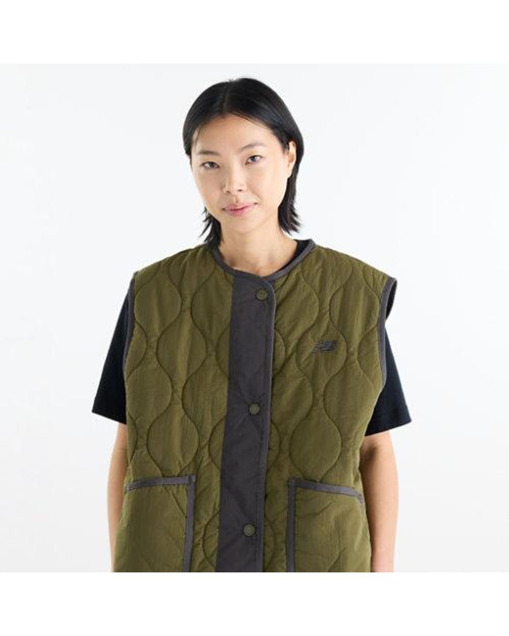 New Balance Green Quilted Vest