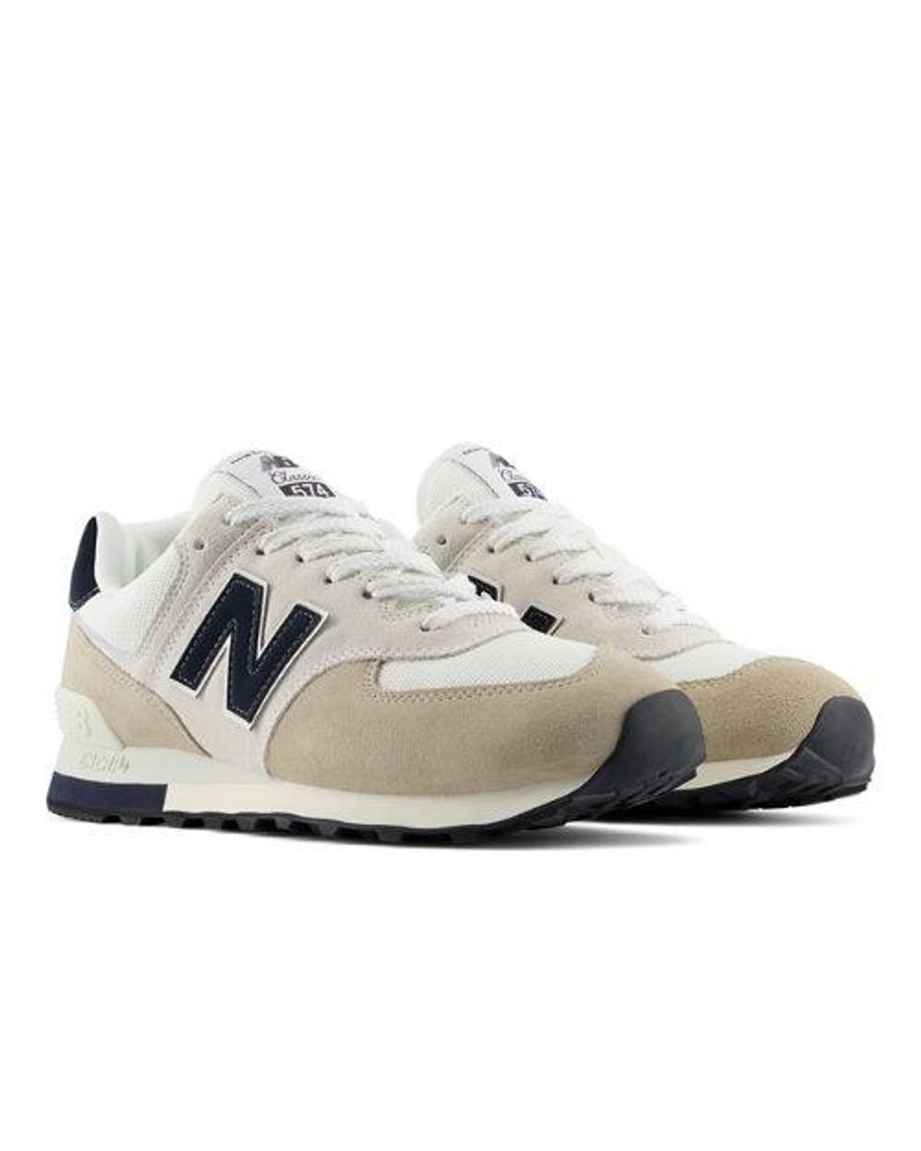 New Balance White 574 Sneakers