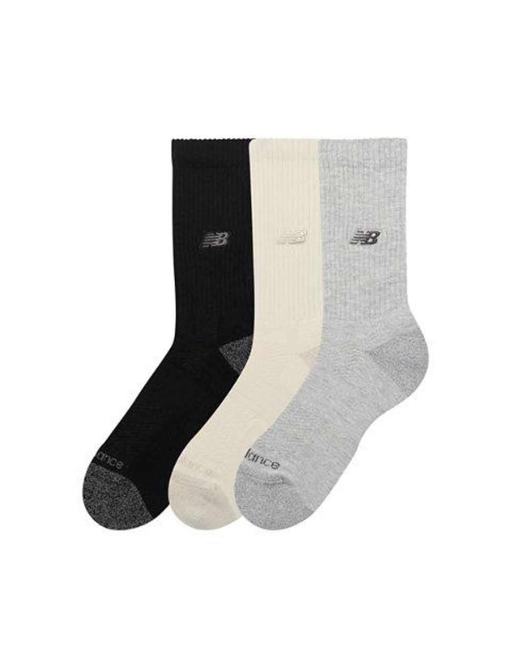 New Balance Black Active Premium Crew 3 Pack Socks 3 Pack