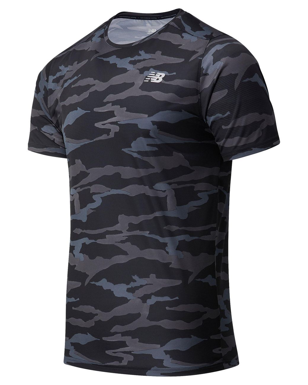 New Balance Printed Accelerate Short Sleeve in Blue for Men - Lyst
