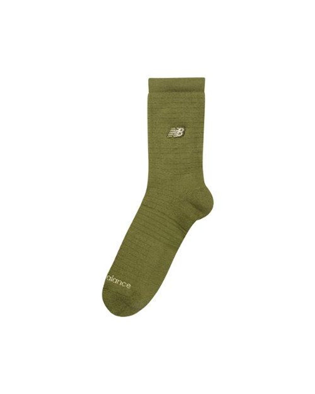 New Balance Green Active Heavyweight Waffle Knit Crew 1 Pair