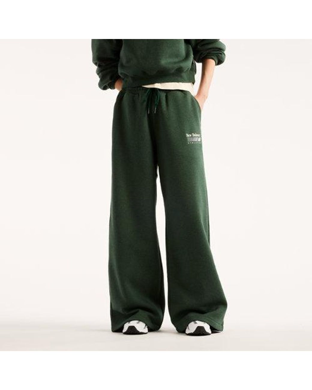 New Balance Green Trackside Fleece Pant