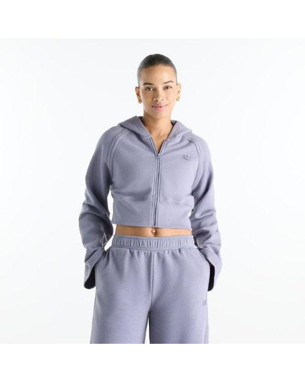 New Balance Blue Brushed Coastal Fleece Full Zip