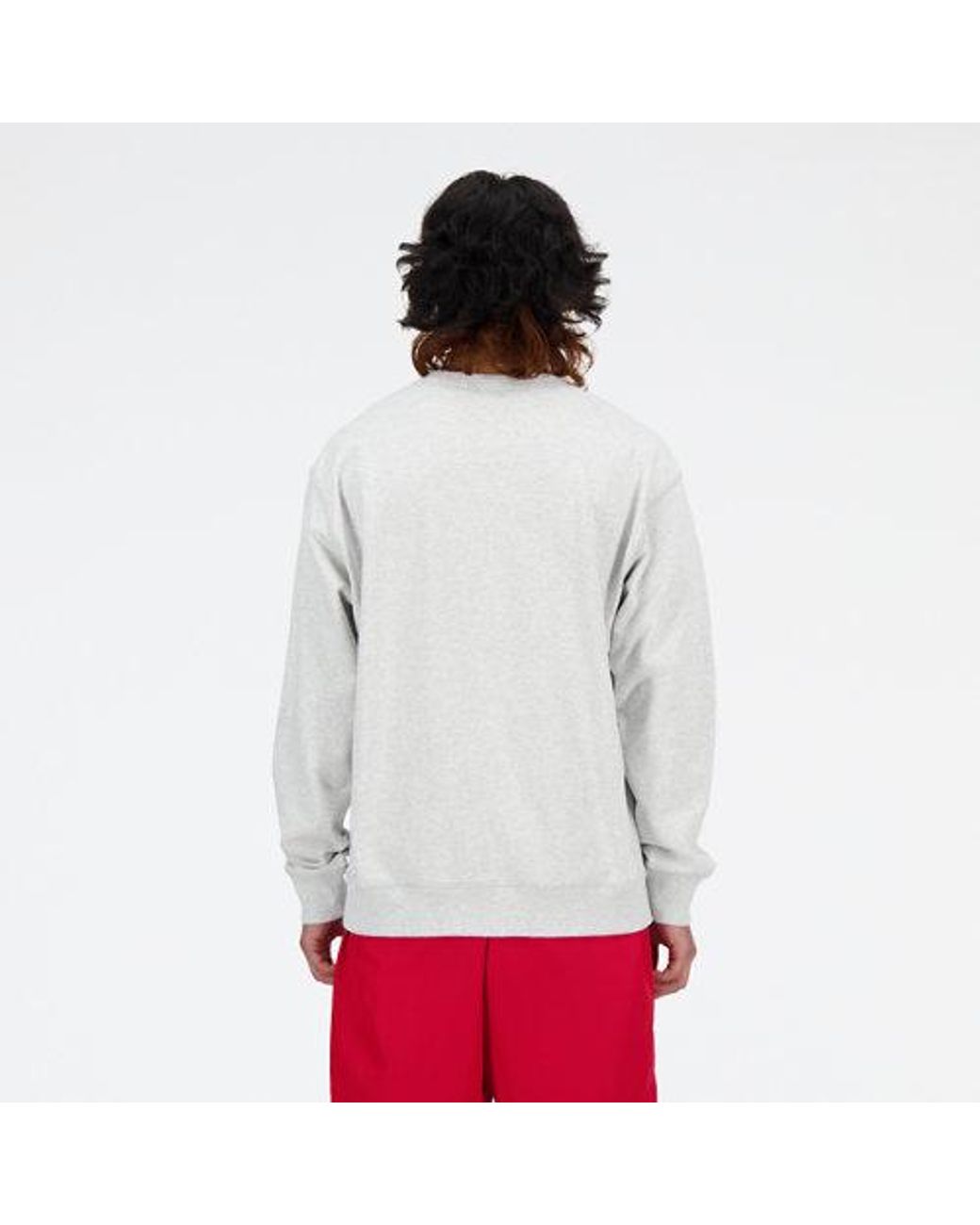 New Balance Gray Athletics Premium Logo Crew for men