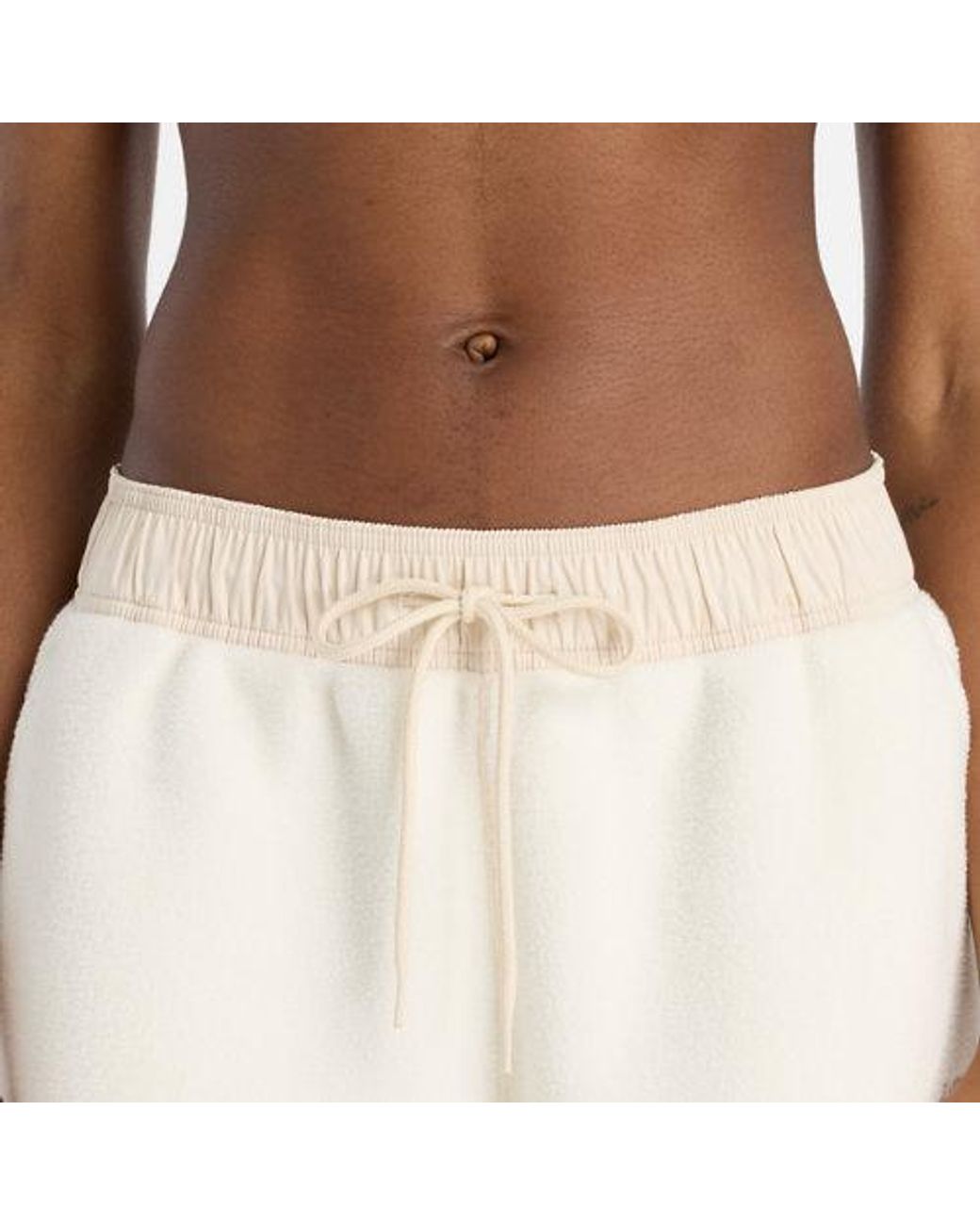 New Balance White High Pile Fleece Pant