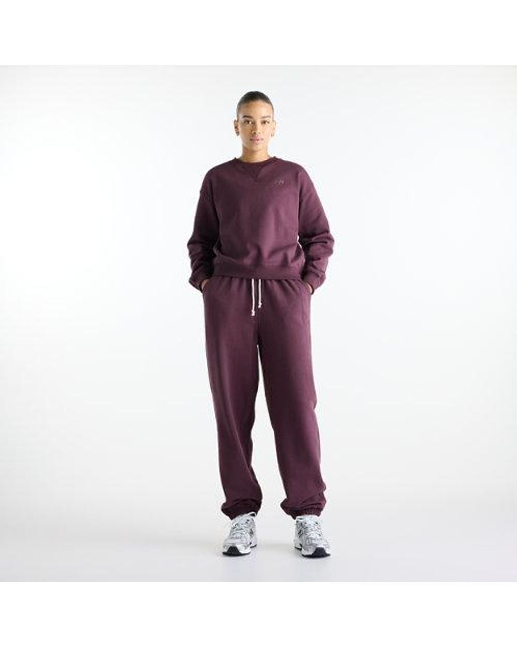 New Balance Purple Athletics French Terry Crew
