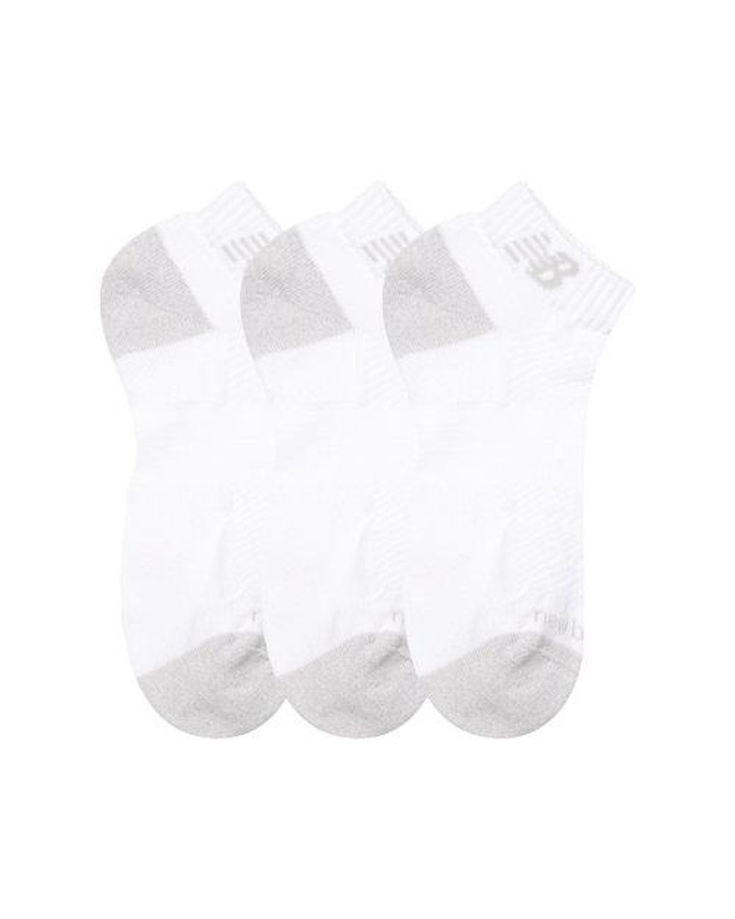New Balance White Active Low Cut Socks 3 Pack
