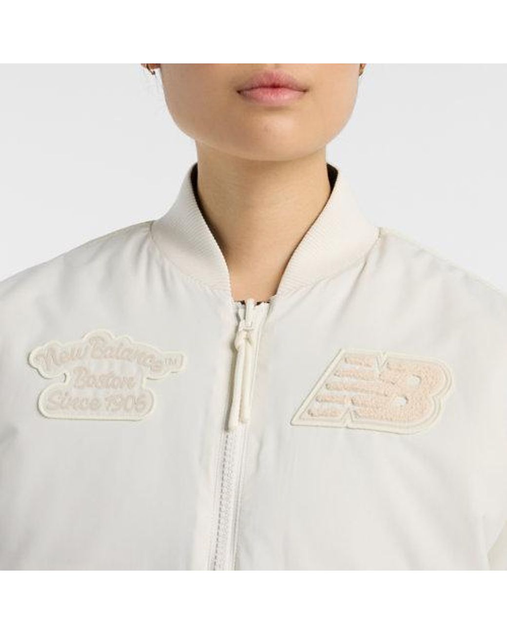 New Balance White Nbx Lunar New Year Woven Bomber Jacket
