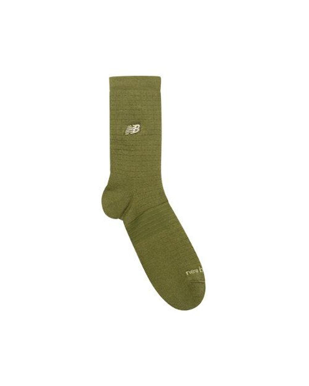 New Balance Green Active Heavyweight Waffle Knit Crew 1 Pair