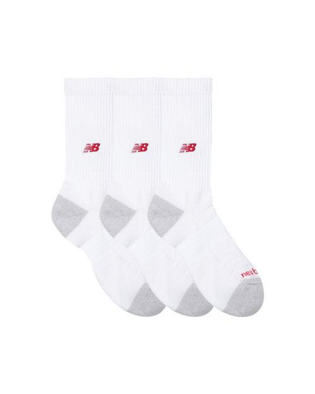 New Balance White Active Premium Crew 3 Pack Socks 3 Pack