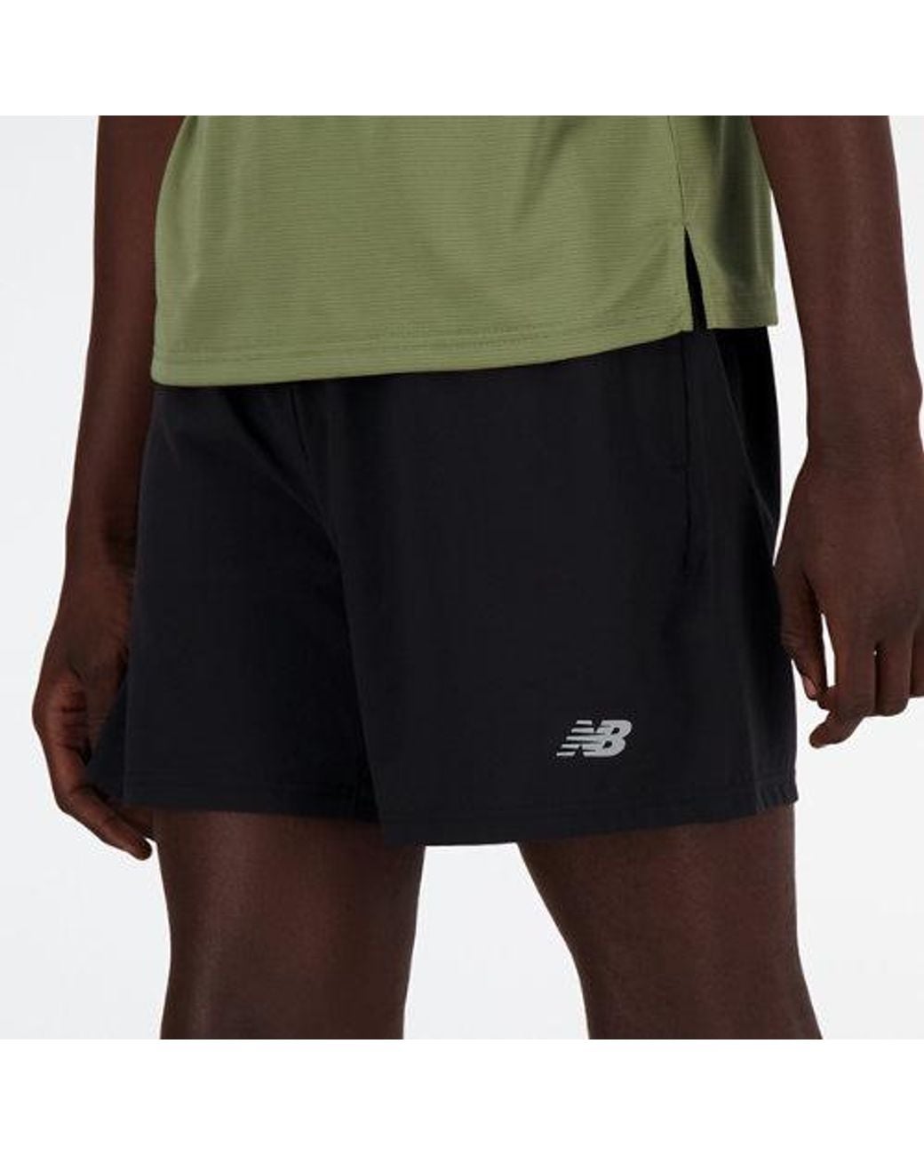 New Balance Black Sport Essentials Lined Short 5" In Polywoven for men