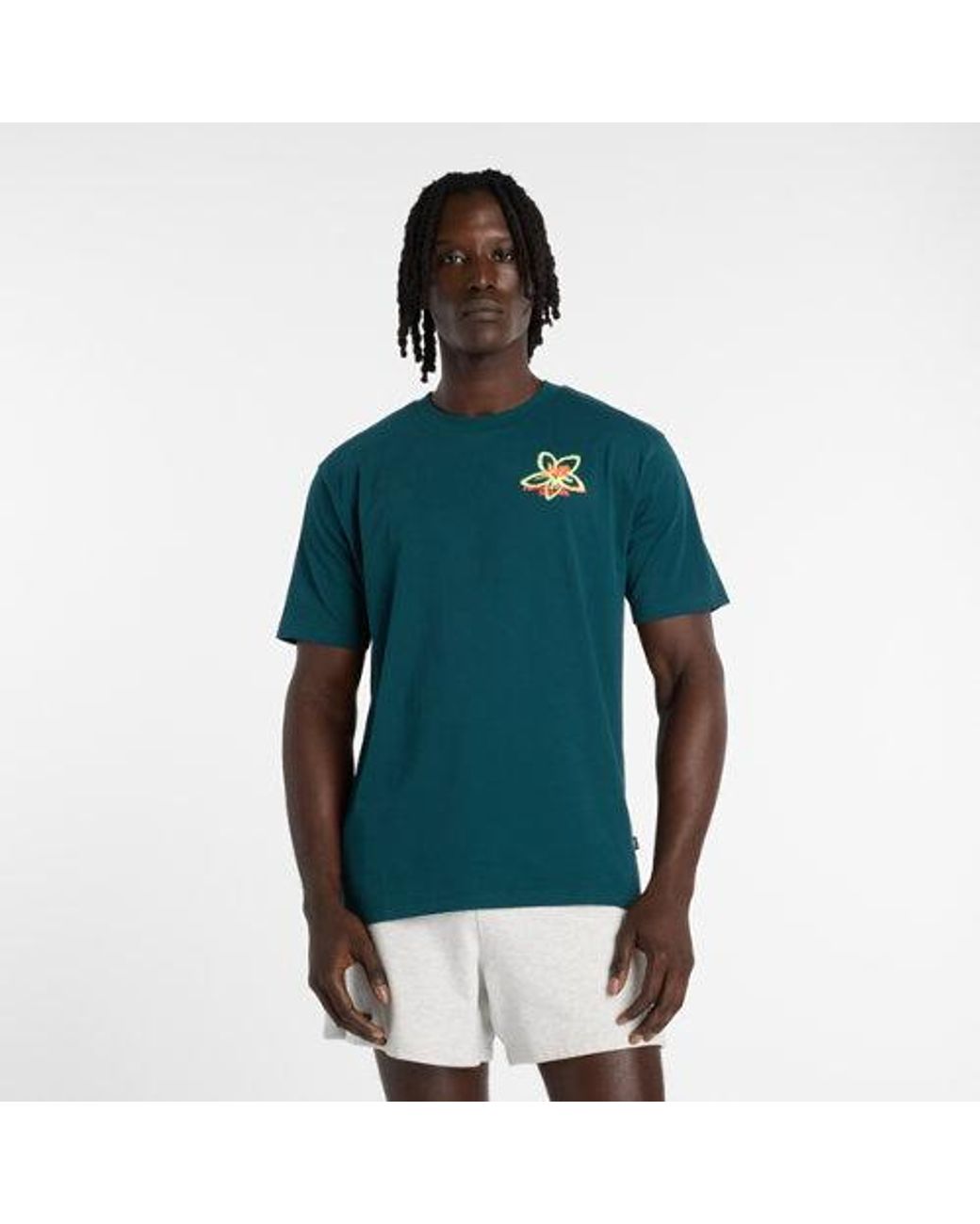 New Balance Green Boston City Run T-Shirt for men