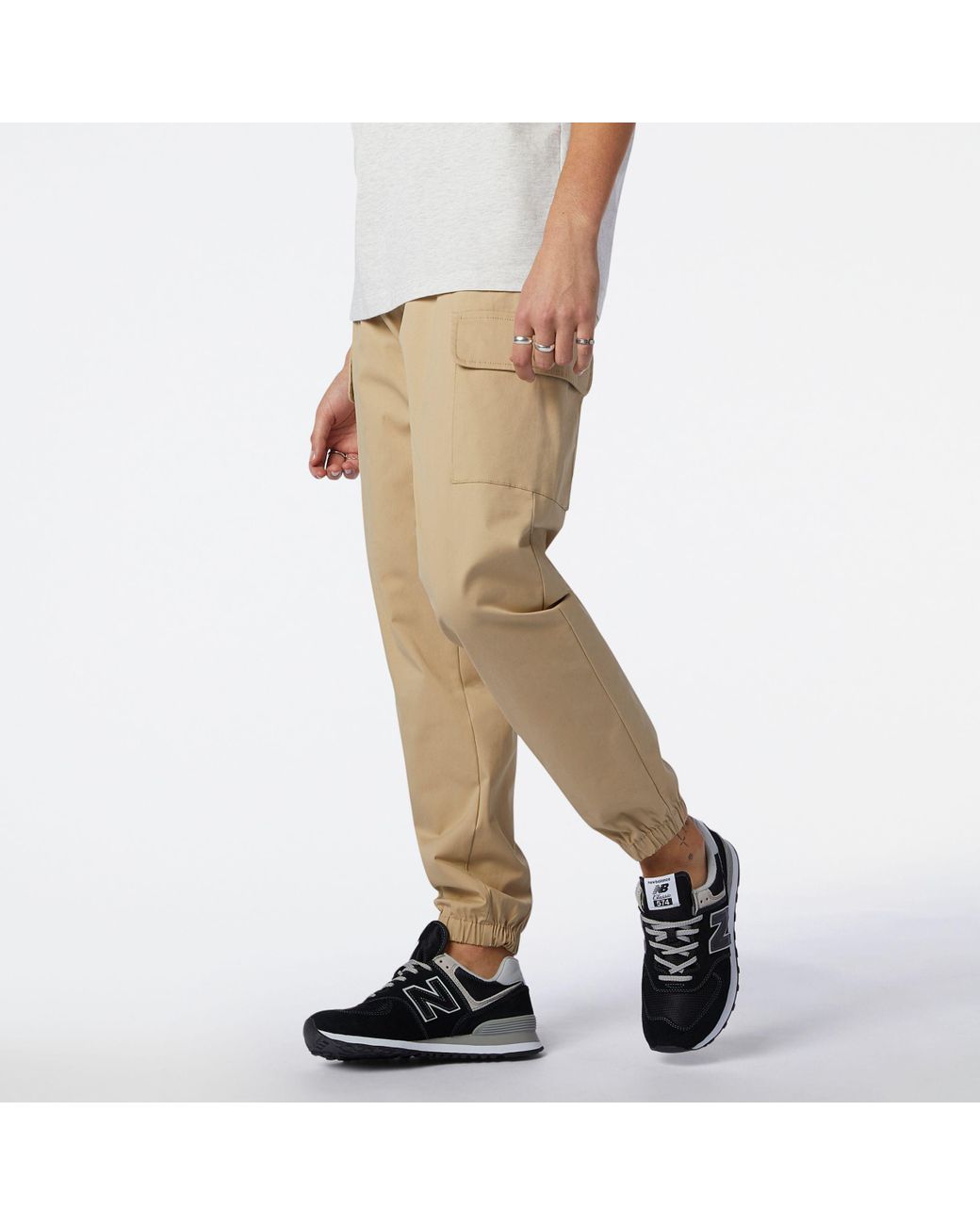 New Balance Nb Athletics Woven Cargo Pant in White for Men Lyst
