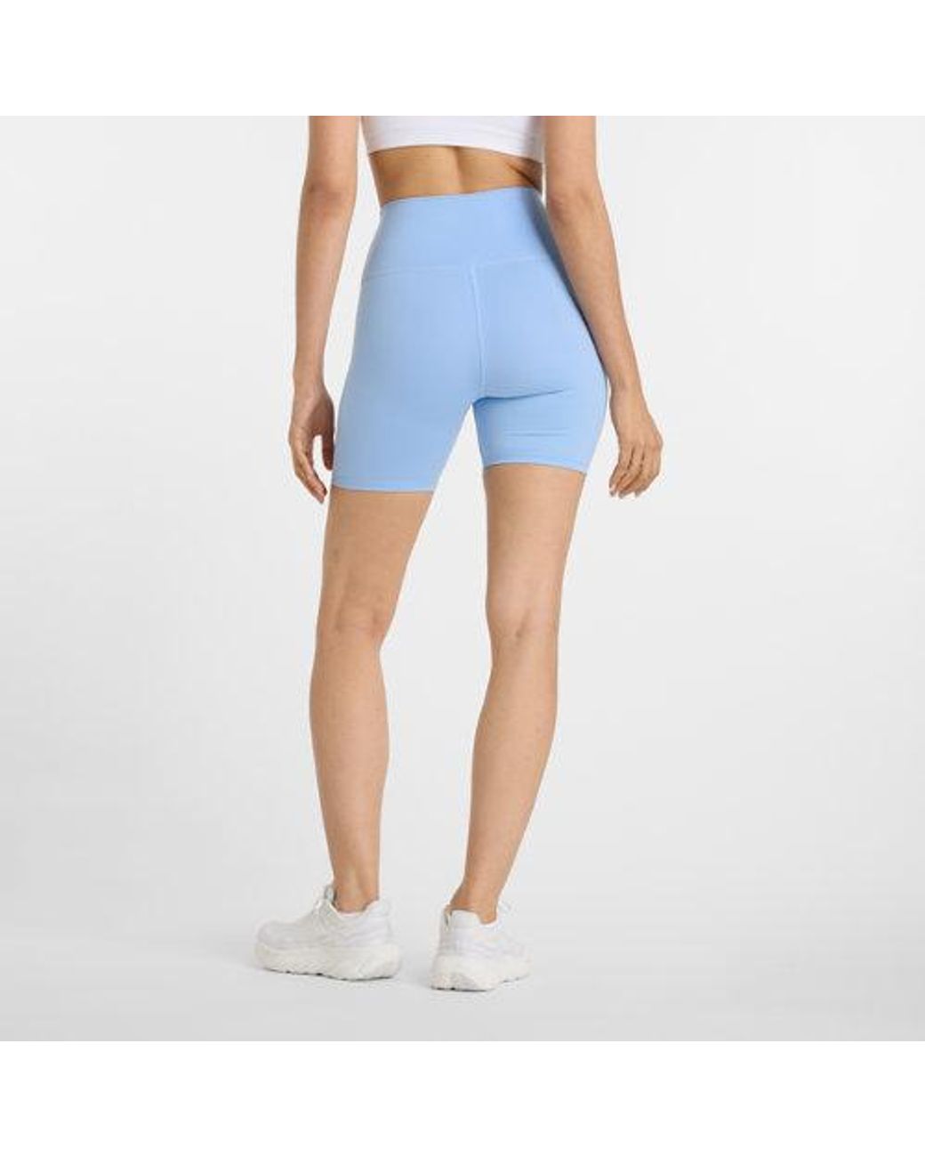 New Balance Blue Nb Harmony High Rise Short 6"