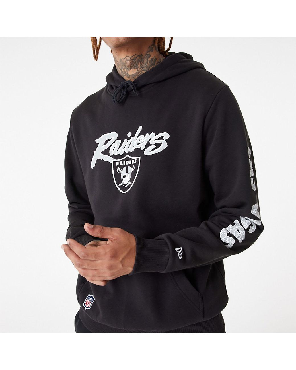 New Era Script Team NFL Las Vegas Raiders Hoodie Black - L