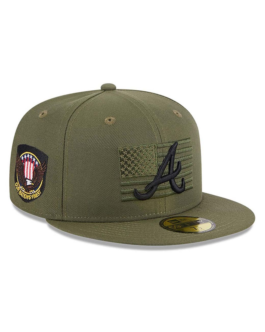 Atlanta Braves MLB Floral Toffee Brown 59FIFTY Fitted Cap