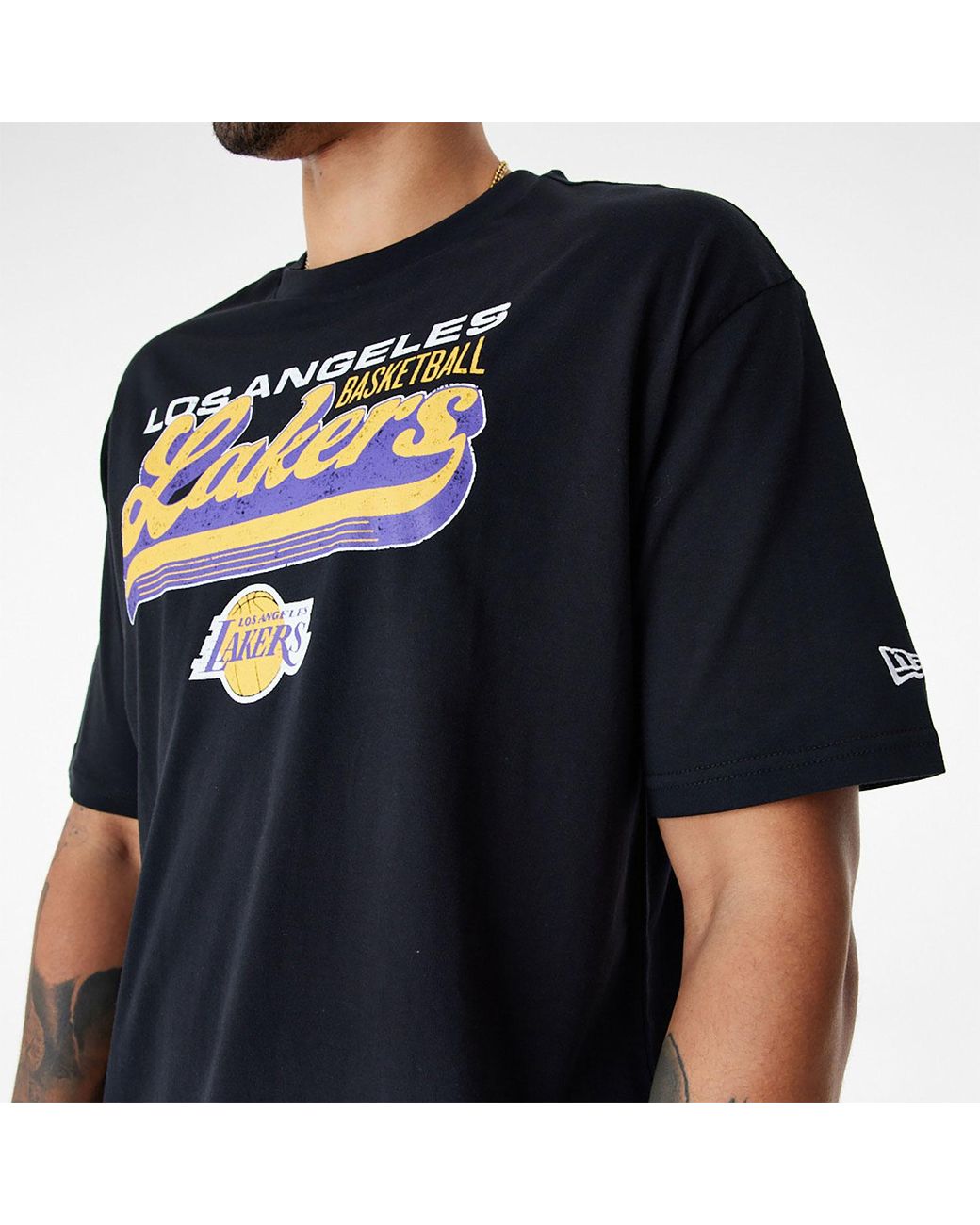 KTZ New Balance NBA Team Logo Los Angeles Lakers Shorts Grey - M