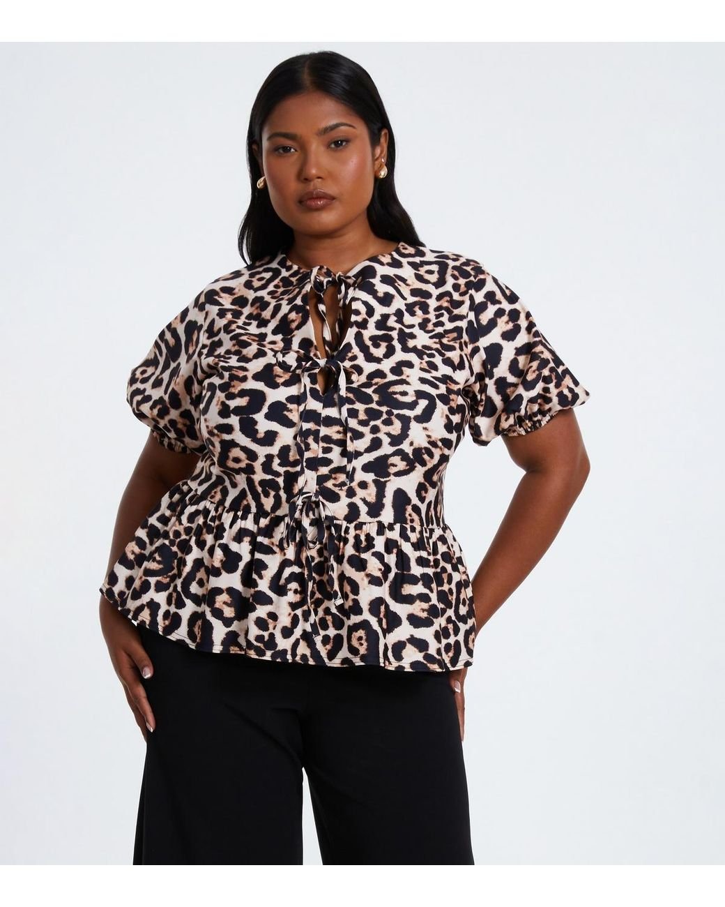 quiz leopard print blouse