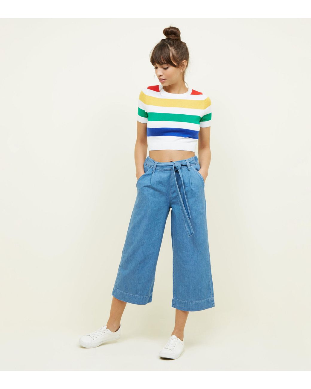 Lightweight Denim Culottes | Lyst UK