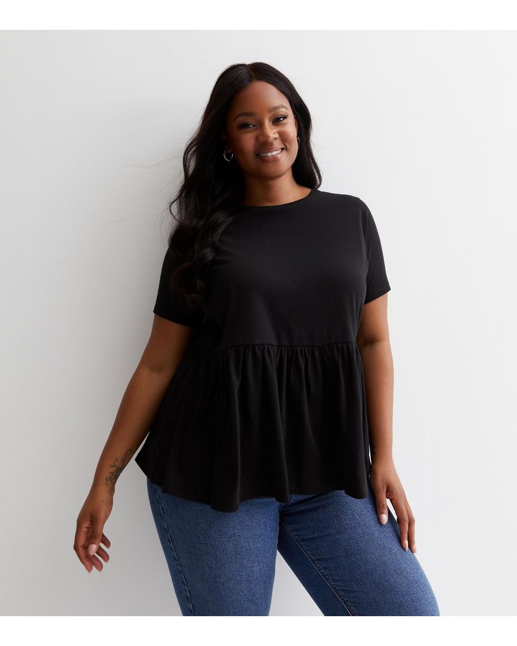 short sleeve peplum top