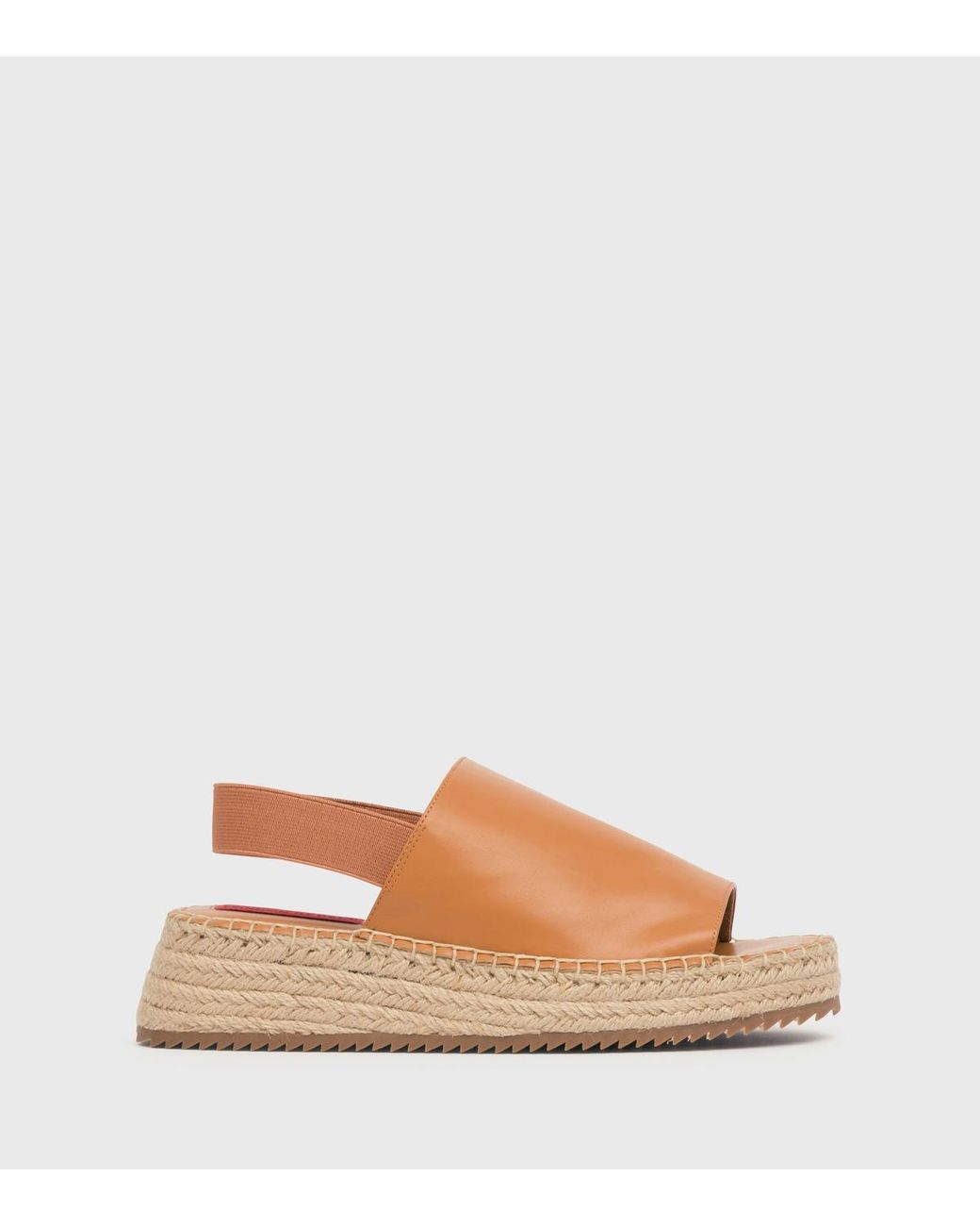 London Rebel Leather-Look Espadrille Wedge Sandals New Look in Brown | Lyst  UK