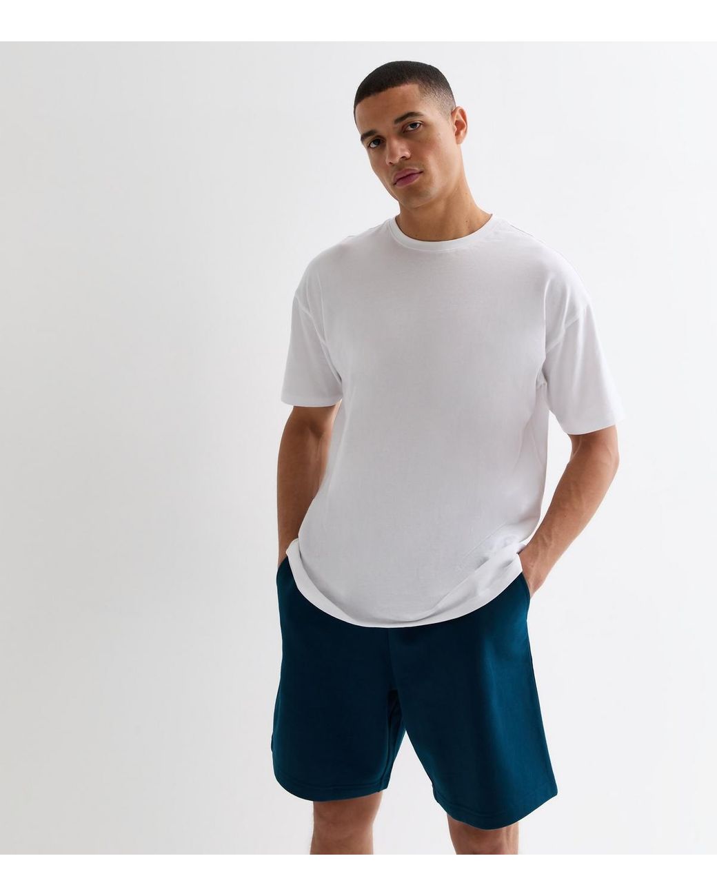 New Look Relaxed Fit Drawstring Jersey Shorts in Grey for Men Lyst UK