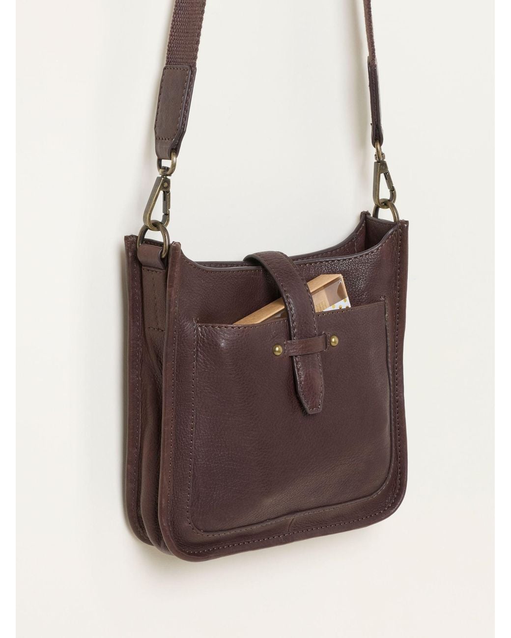 FatFace Natural Mini Alma Leather Crossbody Bag