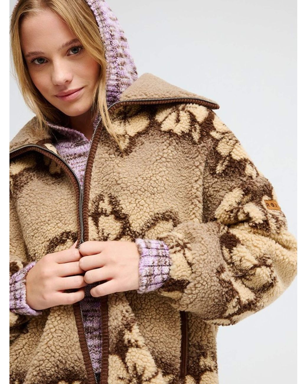 Roxy Natural Feels Like Winter Oversized Sherpa Zip Jacket