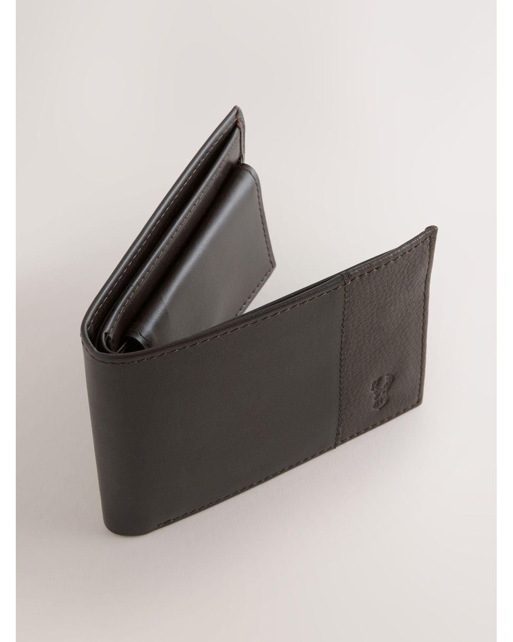 Next Black Leather Bifold Wallet for men