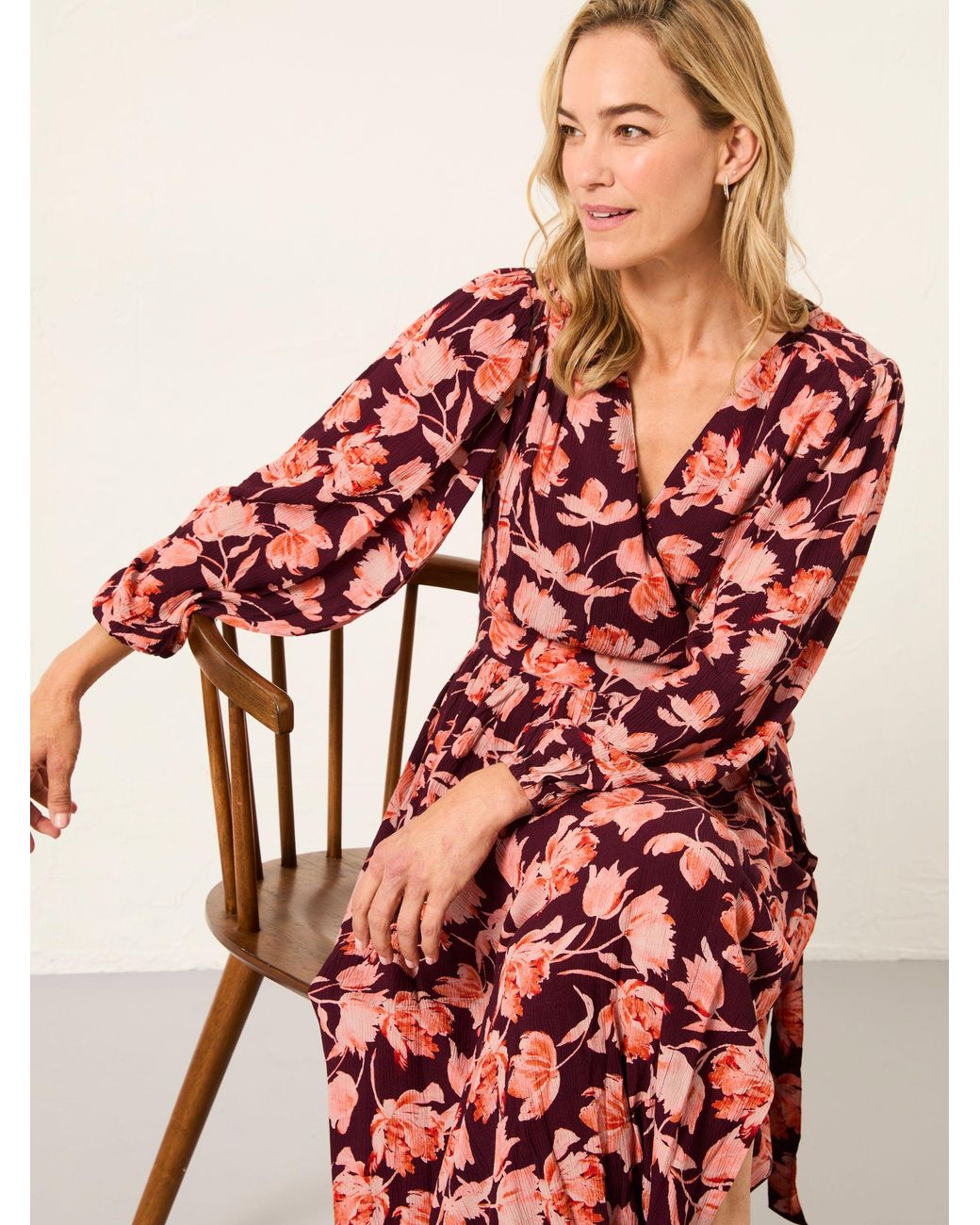 FatFace Red Fatface Lottie Maxi Dress