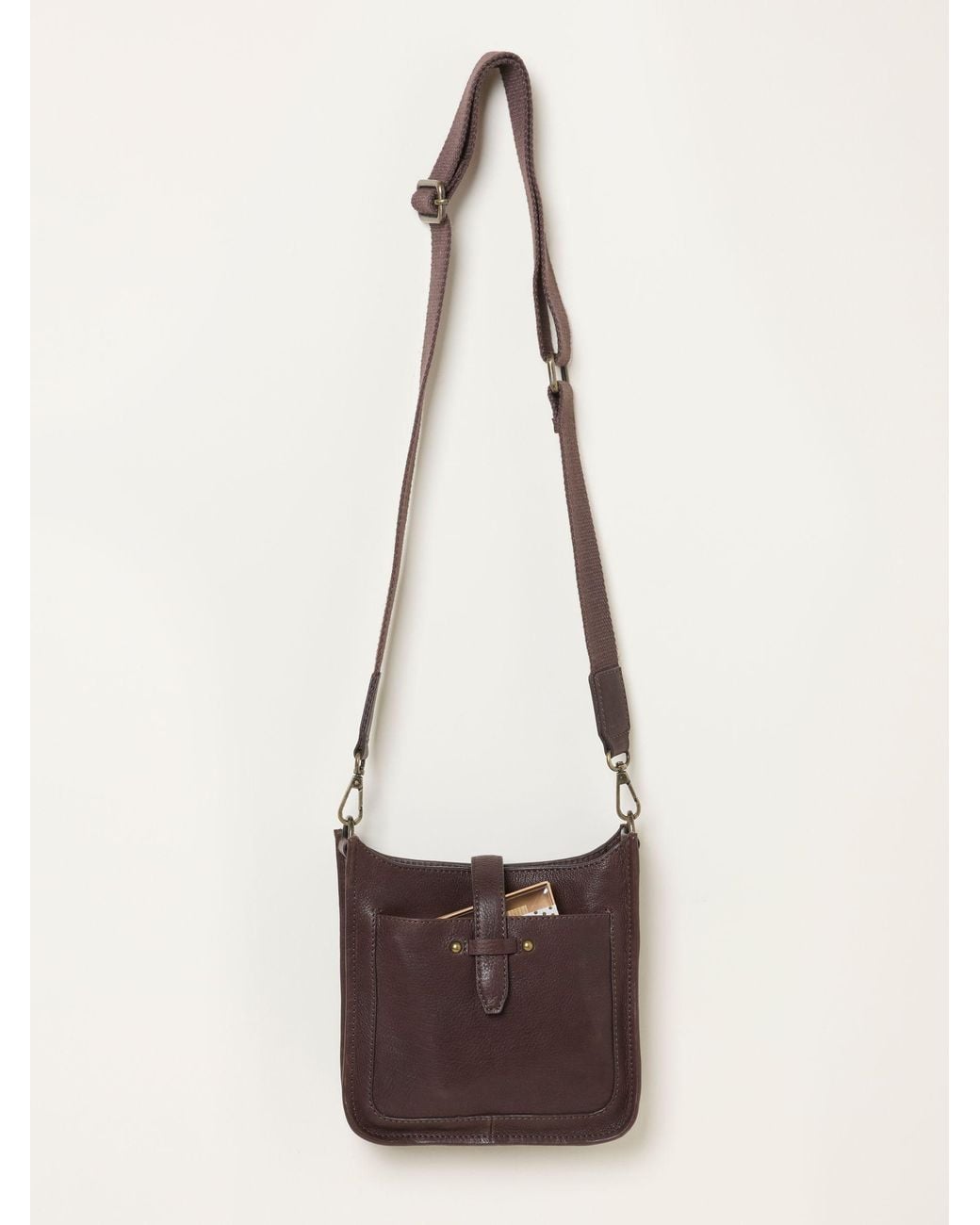 FatFace Natural Mini Alma Leather Crossbody Bag