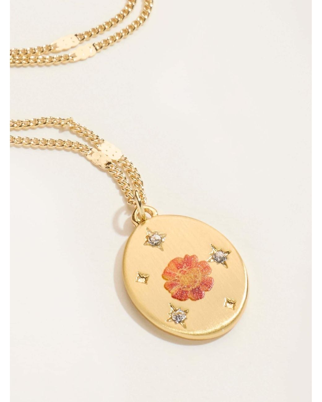 FatFace Natural Fatface October Birth Flower Necklace