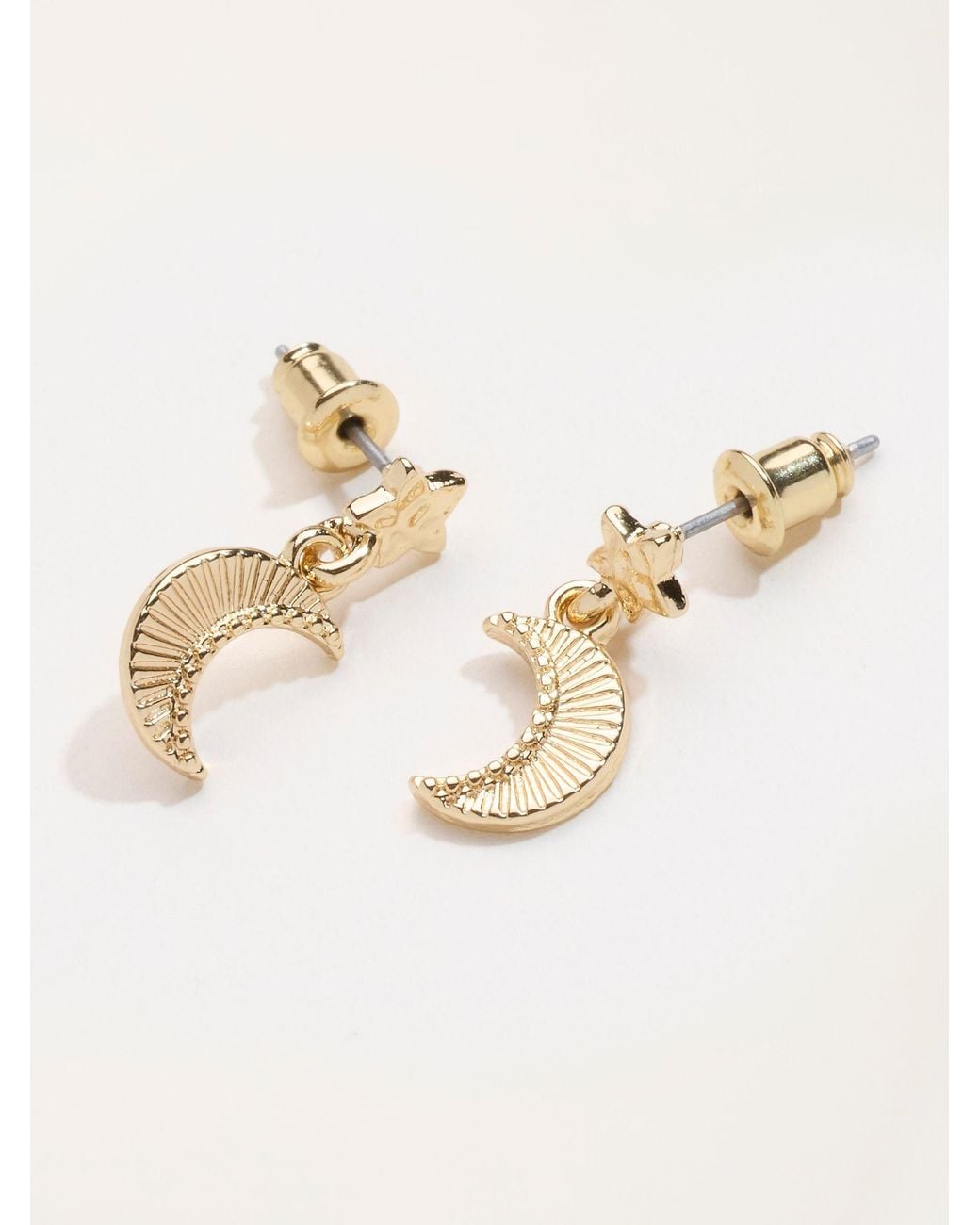 FatFace Natural Fatface Tone Star Moon Earrings