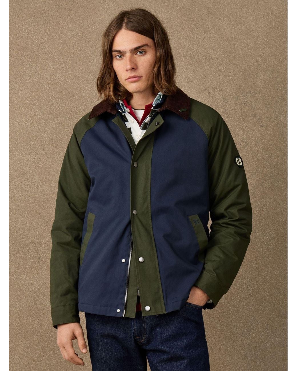 Hackett Blue Branded Weekend Jacket for men