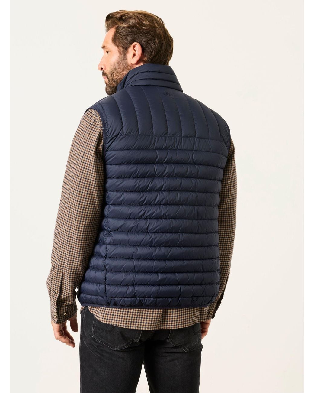 FatFace Blue Dartmouth Lightweight Quilted Gilet for men