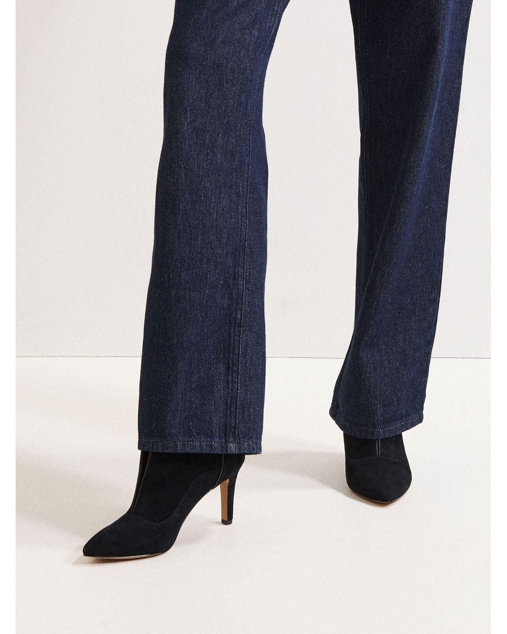 Phase Eight Black Split Front Boots
